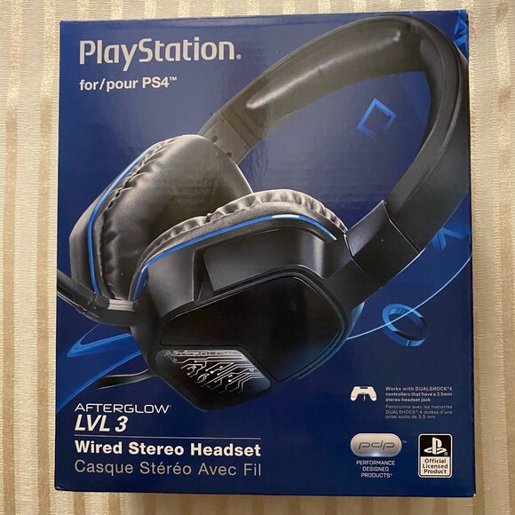 PLAYSTATION 4 AFTERGLOW LVL 3 WIRED HEADSET - Picture 1 of 7